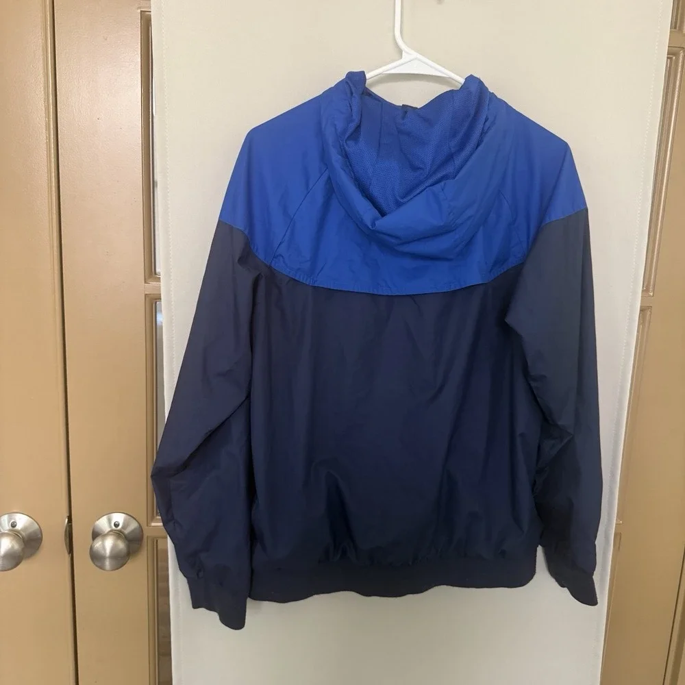 Nike Boys XL Two Tone Blue Lightweight Full Zip Up Jacket Logo Pockets